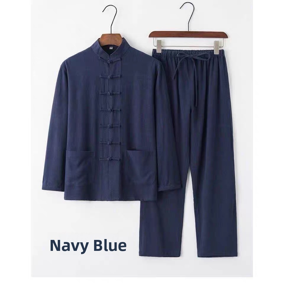 Mens Linen Shirt Long Sleeve - Yeni 2026 Pamuklu Keten Çin Tarzı