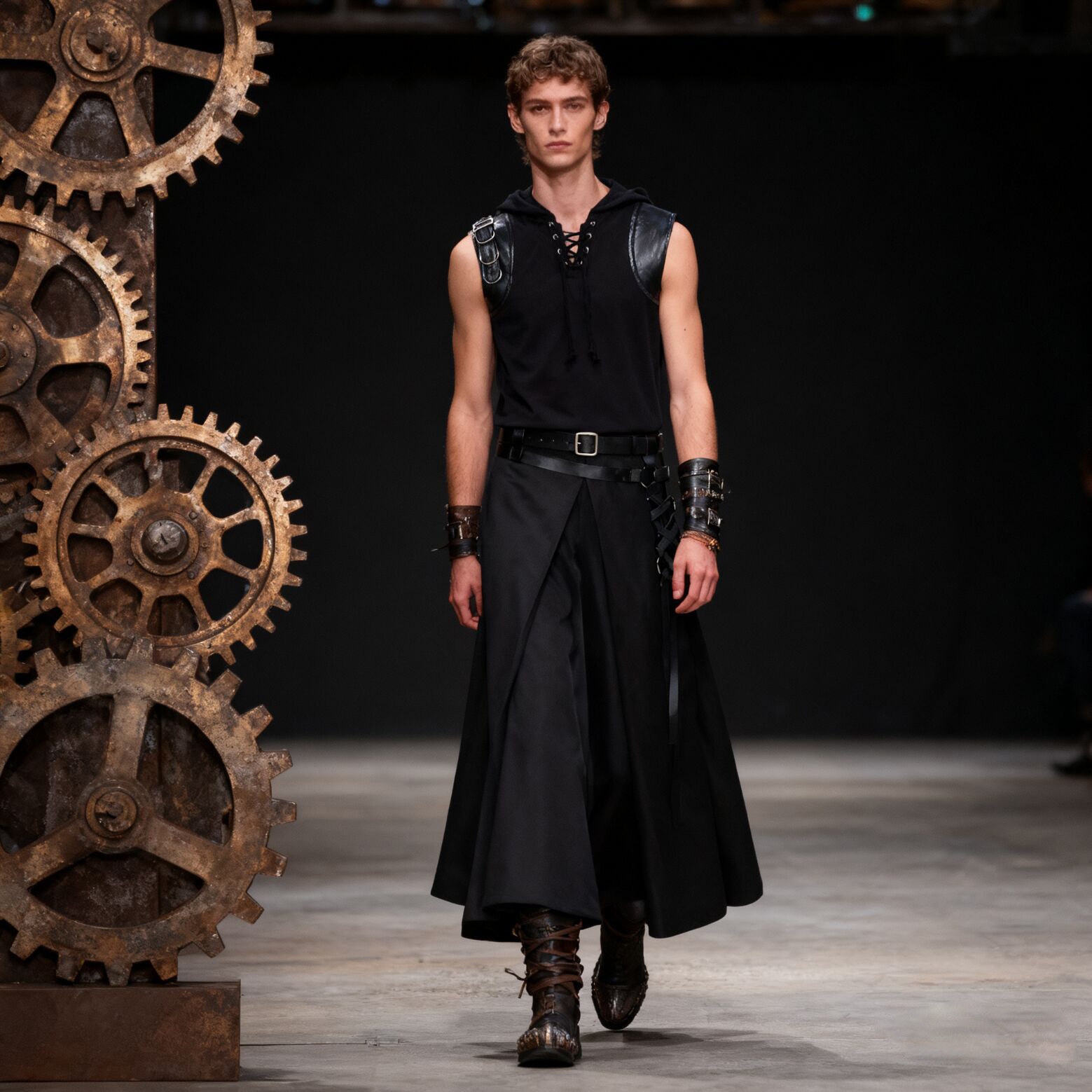 Medieval Gothic Lace Up Pirate Shirt - Erkekler için Orta Çağ Korsan Gömlekleri,