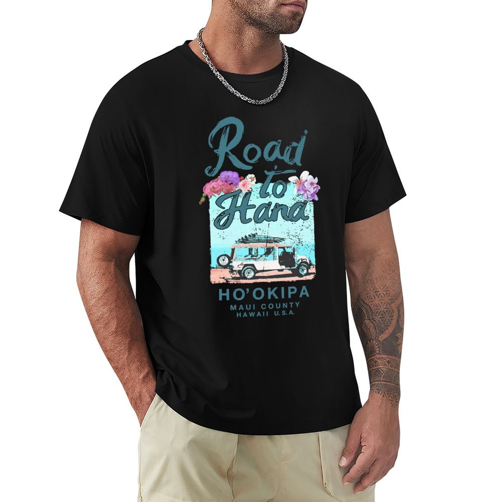 Hana'ya Giden Yol Maui Hawaii  - Vintage Hawaiian Floral Shirt incelemesi ve fiyatı