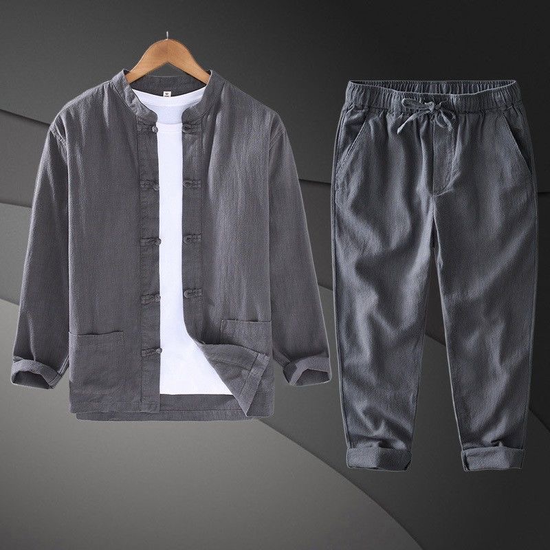 Yeni 2026 Pamuklu Keten Çin Ta - Mens Linen Shirt Long Sleeve incelemesi ve fiyatı