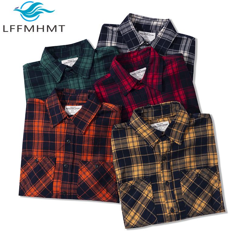 Sonbahar Kış Moda erkek Klasik - Flannel Plaid Shirt Heavy Weight incelemesi ve fiyatı