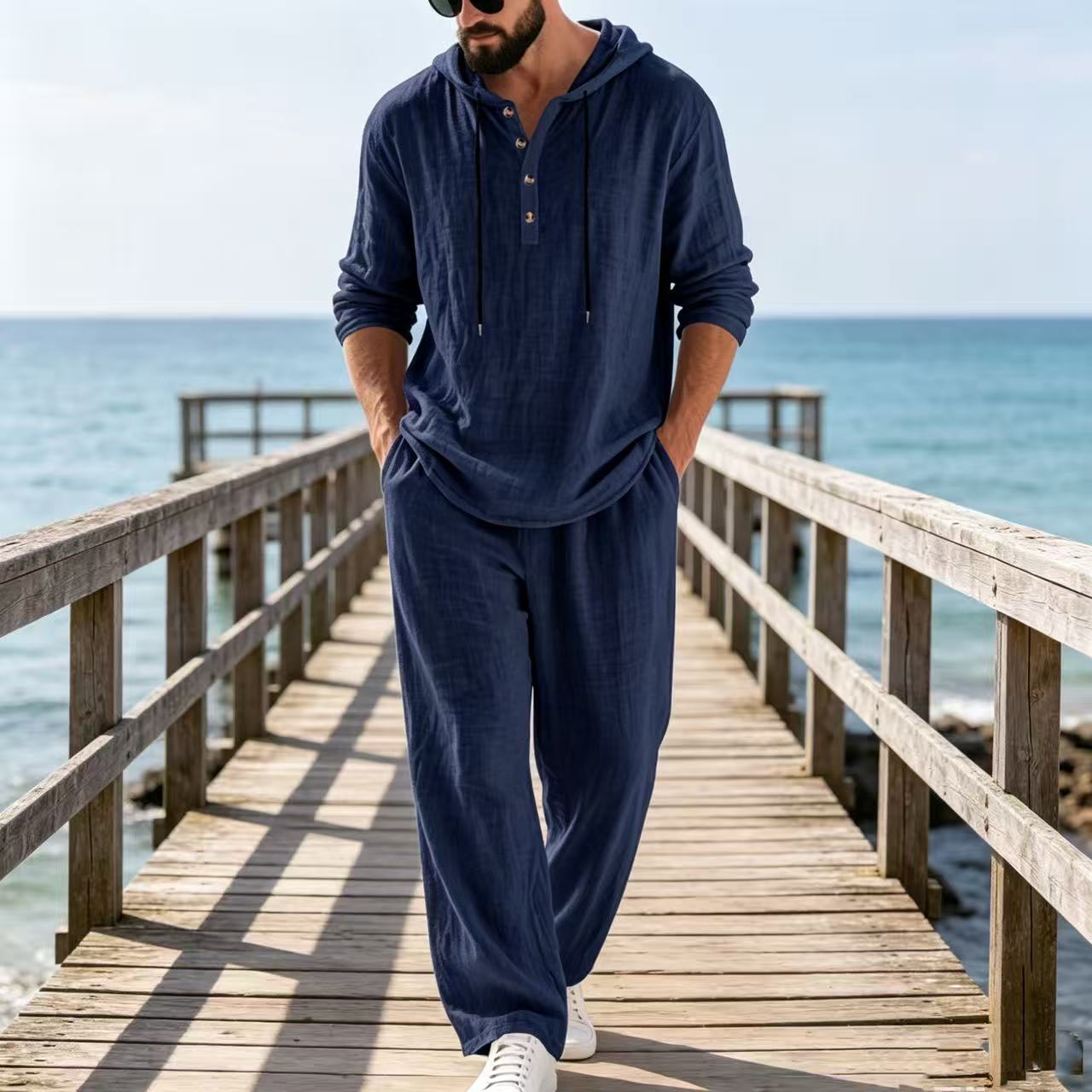 2026 Sınır Ötesi İlkbahar ve S - Mens Linen Shirt Long Sleeve incelemesi ve fiyatı