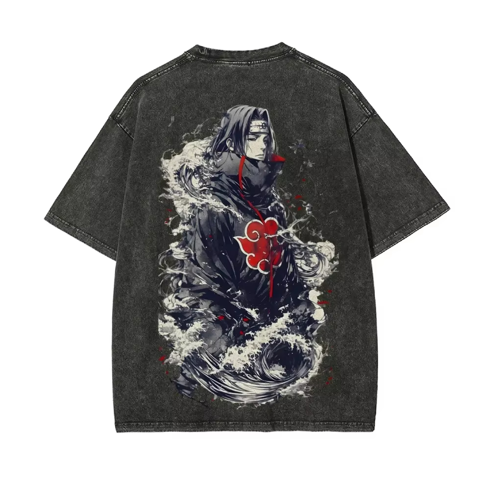 YENI Naruto Itachi Uchiha T Sh - Acid Wash Vintage Graphic T Shirt incelemesi ve fiyatı