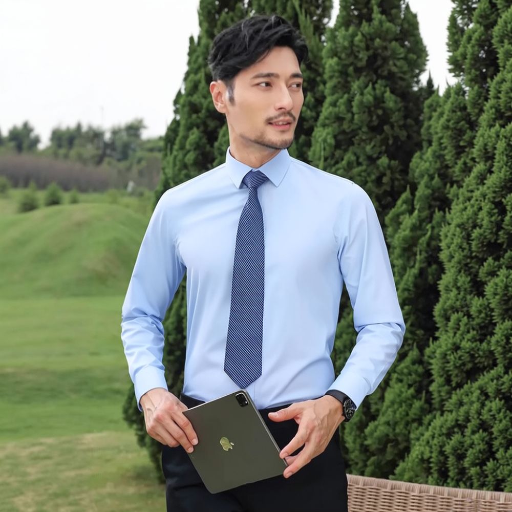 Erkek Modası Uzun Kollu Gömlek - Breathable Bamboo Fiber Shirt Non Iron incelemesi ve fiyatı