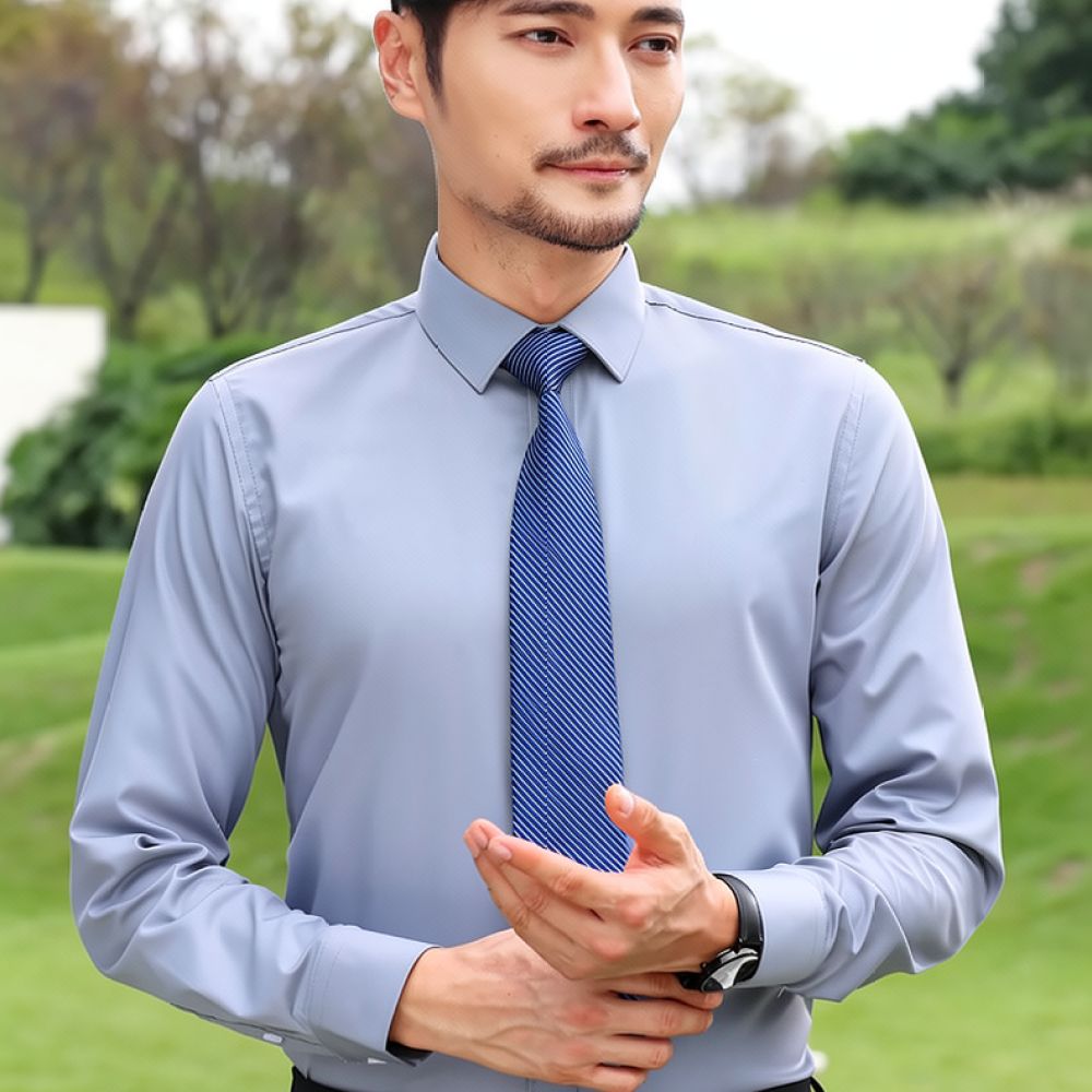 Erkek Modası Uzun Kollu Gömlek - Breathable Bamboo Fiber Shirt Non Iron incelemesi ve fiyatı