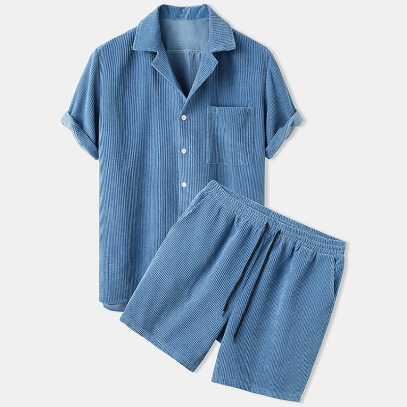 2025 Yeni erkek Yaz Kadife Göm - Corduroy Button Up Shirt Men incelemesi ve fiyatı