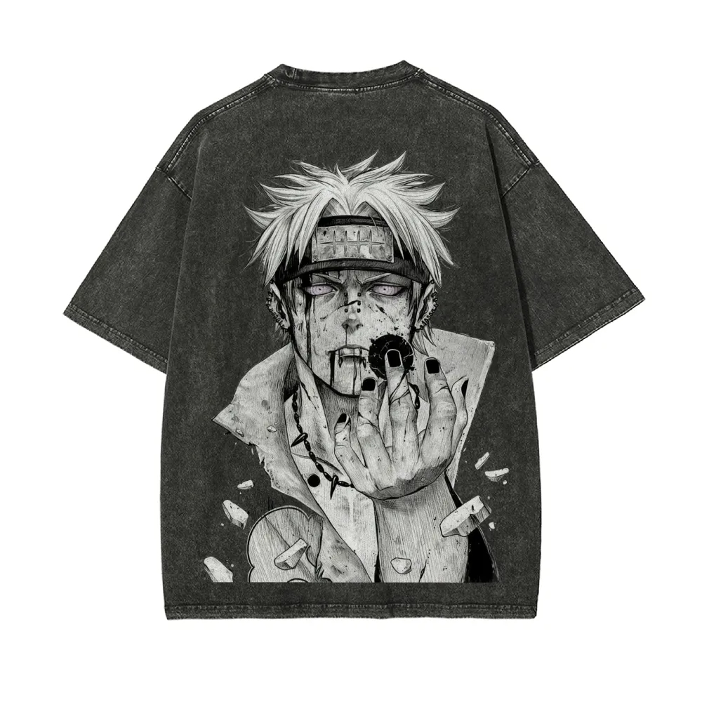 Naruto Pain T Shirt Rinnegan A - Acid Wash Vintage Graphic T Shirt incelemesi ve fiyatı