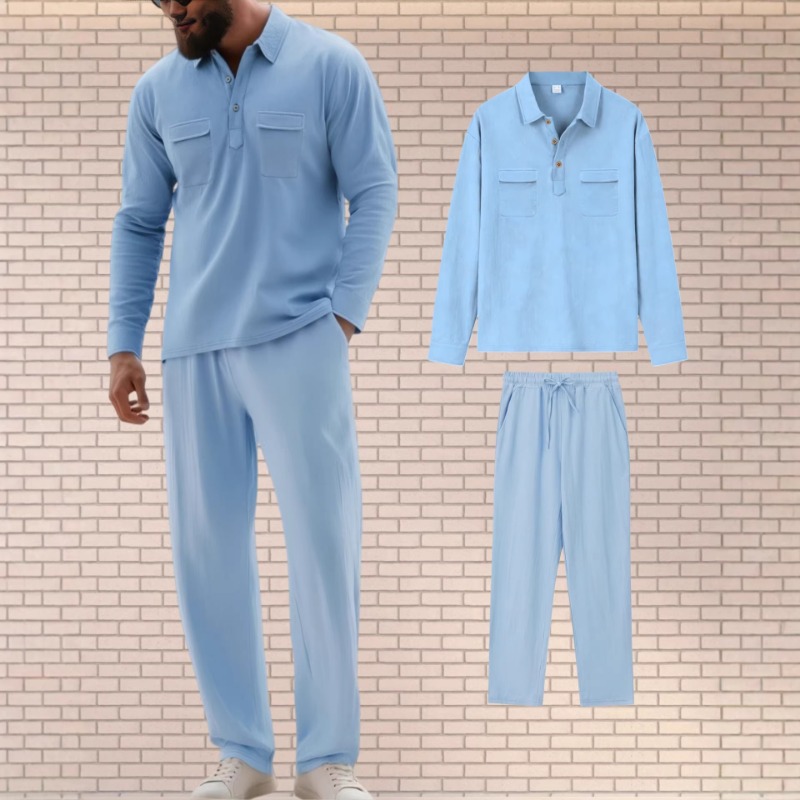 Erkek Keten Karışımlı İki Parç - Mens Linen Shirt Long Sleeve incelemesi ve fiyatı